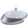 Fine Fixtures Luxury Vessel, Oval 20"x15", Brushed Silver