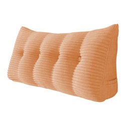 WOWMAX - Bed Wedge Pillow Headboard Cushion Daybed Backrest Pillow Reading Wedge Orange, 59x20x8 - Bed Pillows