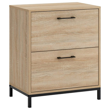 Pemberly Row Traditional Engineered Wood Lateral File Cabinet in Charter Oak