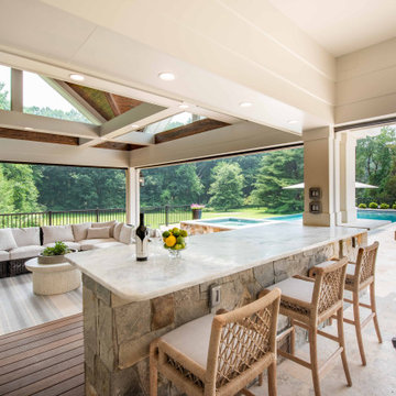 Infinity Pool and Pool House in Great Falls