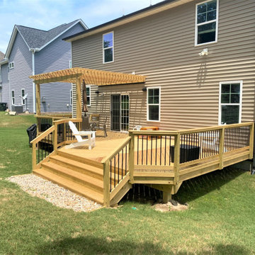 Ground Level Wood Deck in Cary