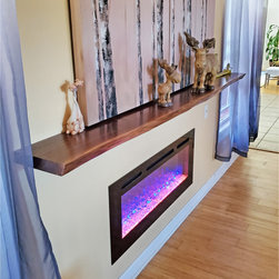 Live Edge Walnut Mantle - Display And Wall Shelves 