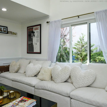 New Sliding Window in Modern Living Room - Renewal by Andersen NJ / NYC