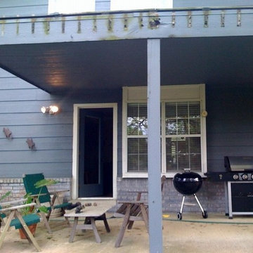 Two Story Stone Fireplace Addition