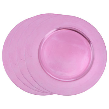 Classic Design Charger Plate, Set of 4, Pink