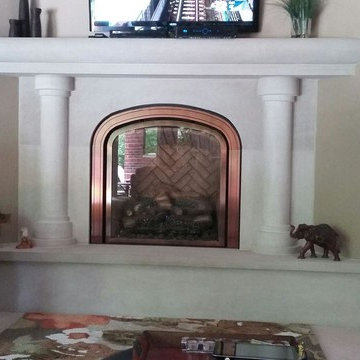Custom Limestone Fireplaces