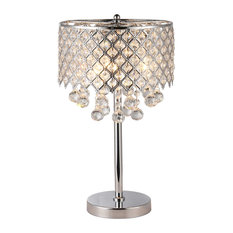 Crystal Teardrop Lamps Houzz 1st Avenue Mariella 3 Light Crystal Table Lamp Lamps
