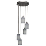 Toltec Lighting - Toltec Lighting 2145-BN-4062 Empire - Five Light Mini Pendant - No. of Rods: 4Assembly Required: TRUE Canopy Included: TRUE