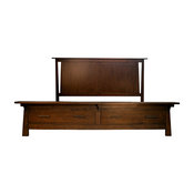 A-America Sodo Queen Storage Bed, With Integrated Bench, King