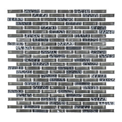 Glisten Mosaic &ndash; Titanium &ndash; 11.25 x 10.125 &ndash; (10404) - Mosaic Tile - Jeffrey Cou - Mosaic Tile