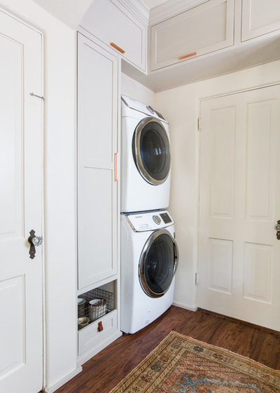 Transitional Laundry Room by STEFANI STEIN