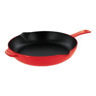  STAUB Cast Iron, Wok, Cherry, 30 cm: Home & Kitchen