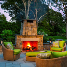 outdoor fireplace