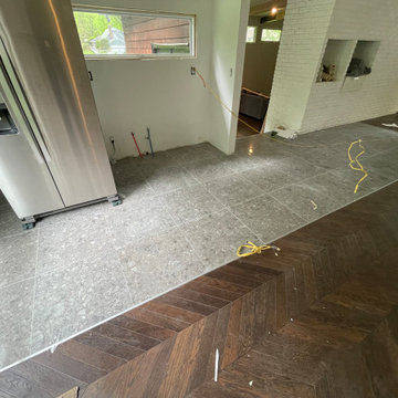 Engineered hardwood Install and Tile Install - Level