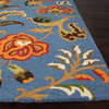 Country & Floral Hacienda Area Rug, Rectangle, Ensign Blue, 2'x3'