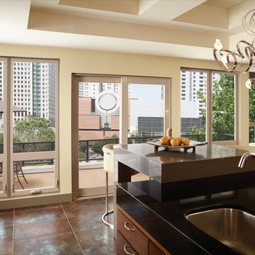 Tuscany Series awning windows with picture above kitchen