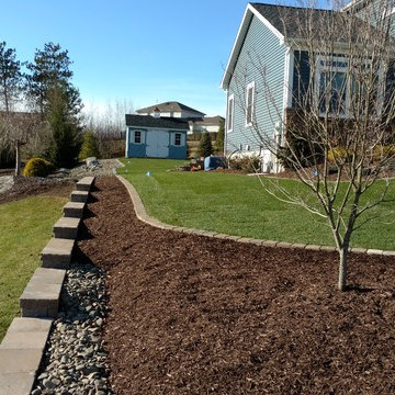 Retaining Wall, Grading, Sod Installation, & Paver Edging - Dickson City, PA
