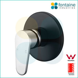 Emerson Wall Mixer Black Chrome - Bathtub and Shower Tap Sets