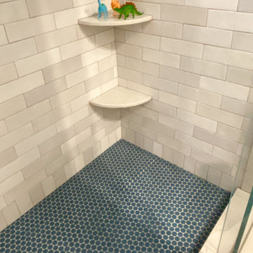 Project Shades of Blue Bathroom Remodel in Melrose MA