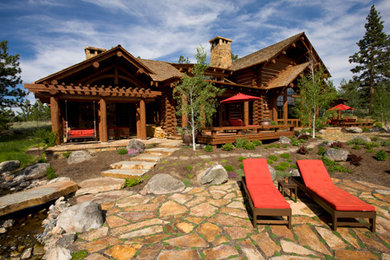 Inspiration for a rustic exterior home remodel in Other