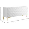 Collette Sideboard/Buffet, White, Gold Base