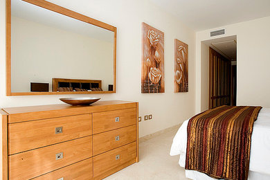 Photo of a contemporary bedroom in Malaga.