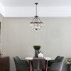 Adahy 9-Light Black Coffee Chandelier for Dining/Living Room, Bedroom, Foyer