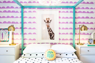 Example of a cottage chic kids' room design in Denver