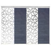 Scattered-Azure 4-Panel Track Extendable Vertical Blinds 48-88"x118.5"
