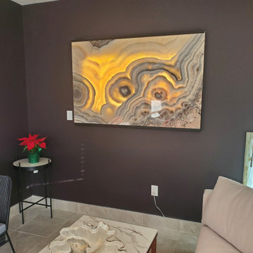 Onyx Stone Backlit Wall Painting