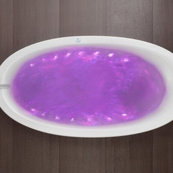 Aquatica Emmanuelle 2 Relax Solid Surface Air Massage Bathtub - Baths
