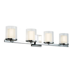 Contemporary Style Sonneman Votivo 4 Light Bathroom Lighting - Lighting