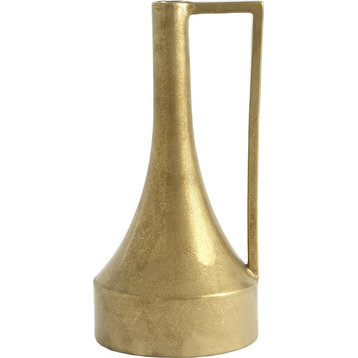 Long Neck Handle Vase Gold