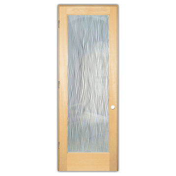 Interior Prehung Door or Interior Slab Door - Water Trails - Maple - 24" x...