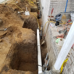 Foundation repair with helical piers spaced as needed to transfer weight to pier - Products