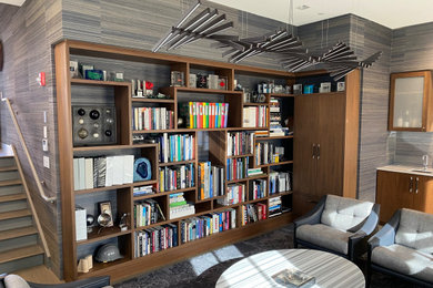 Inspiration for a contemporary home office remodel in Other