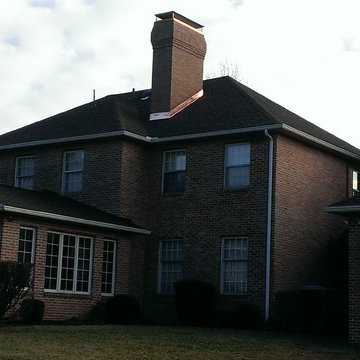 GAF Timberline Shingles & Copper Chimney Flashing