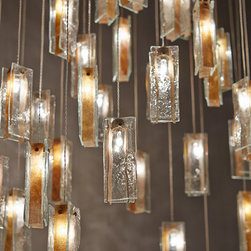 AM Studio Custom Lighting- Gold Drops - Chandeliers