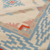 7'10''x9'9'' Handwoven Wool Southwestern Oriental Area Rug Ivory, Blue