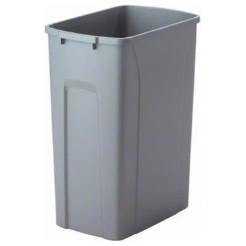 Knape and Vogt QT35PB 35 Quart Waste Container - Single - Platinum