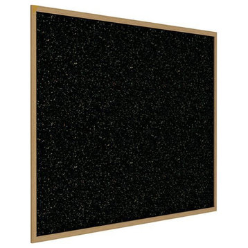 Ghent's Wood 4' x 4' Rubber Bulletin Board with Wood Frame in Multi-Color