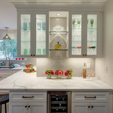Kitchen reno, neutral with pops of Fiesta ware
