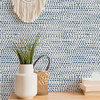 Moire Dots Peel and Stick Wallpaper, Blue Moon, 28 Sq Ft