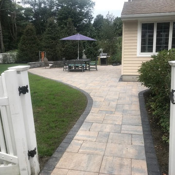Patio with propane firepit