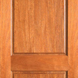 P-621 Interior Mahogany 2 Panel Arch Top Panel Single Door - Interior Doors