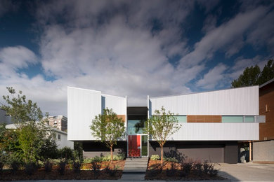 Inspiration for a modern exterior home remodel in Calgary