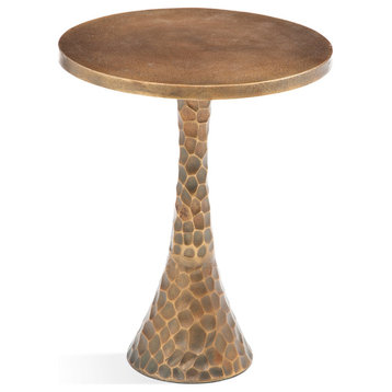 Nero Scatter Table, Hammered Brass