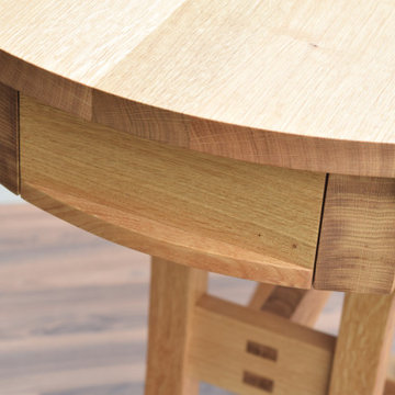 Solid Oak Extending Table with Drawers