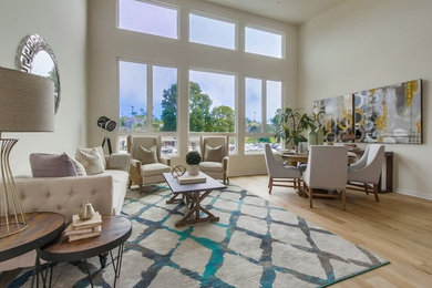 Living room - transitional living room idea in San Diego