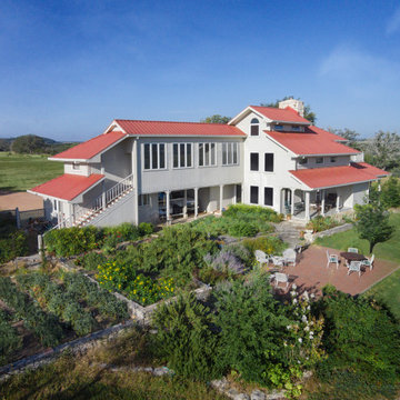 The Passive Solar Hill Country House - Elevation